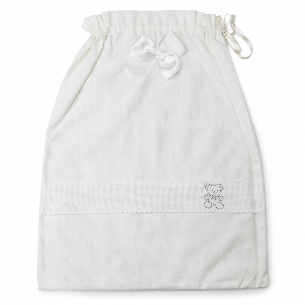 Sacchetto Primo cambio Avorio orsetto Dim35x45 - Piccole Canaglie - PC20618