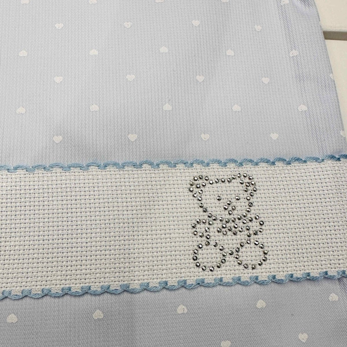 Sacchetto Primo cambio Celeste orsetto Dim35x45 - Piccole Canaglie - PC20620