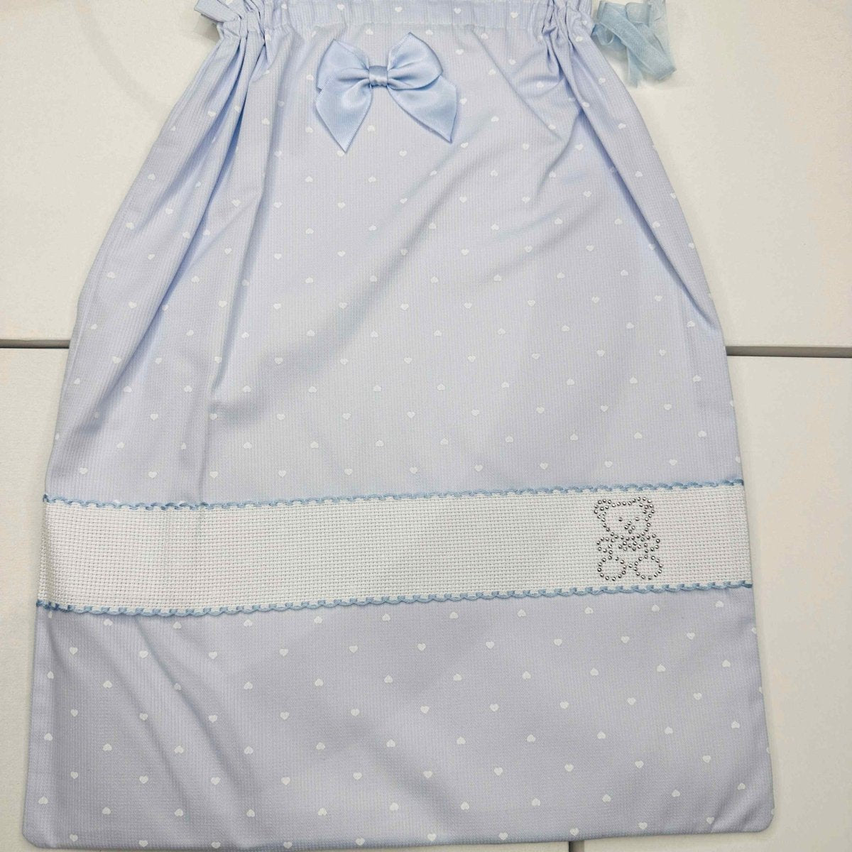 Sacchetto Primo cambio Celeste orsetto Dim35x45 - Piccole Canaglie - PC20620