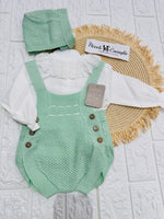 Salopetta Manica Lunga Verde Ng2044 Dis 1 - Piccole Canaglie - PC29145