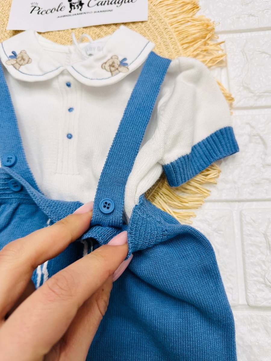 Salopetta neonato cotone W9640 carta da zucchero - Piccole Canaglie - PC26459