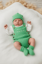 Salopetta Pagliaccetto Filocotone Verde Ng2045 Dis1 - Piccole Canaglie - PC25921