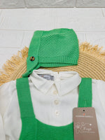 Salopetta Pagliaccetto Filocotone Verde Ng2045 Dis1 - Piccole Canaglie - PC25921