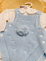 Salopetta Pon Pon Celeste - Piccole Canaglie - PC24565