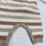 Salopetta Righe Begie - Piccole Canaglie - PC22939