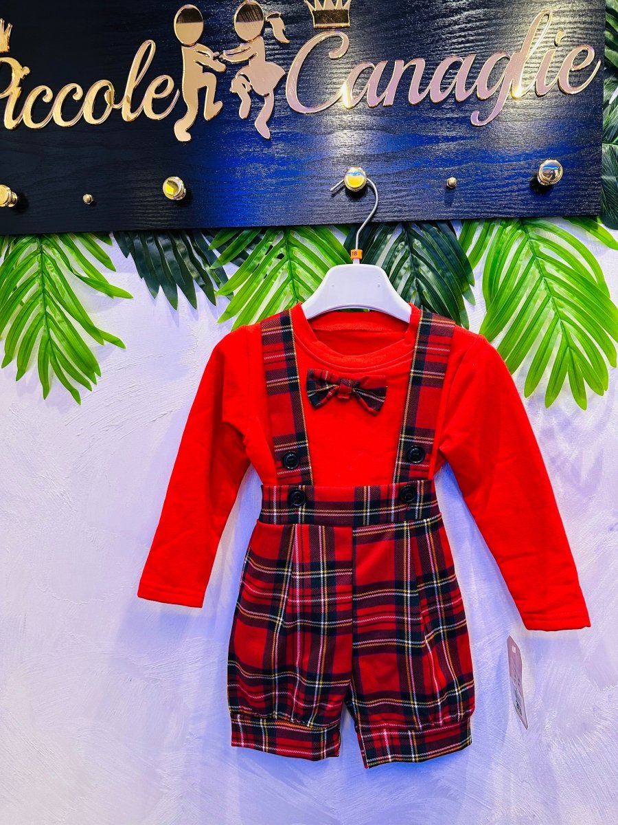 Salopetta scozzese bimbo - Piccole Canaglie - 
