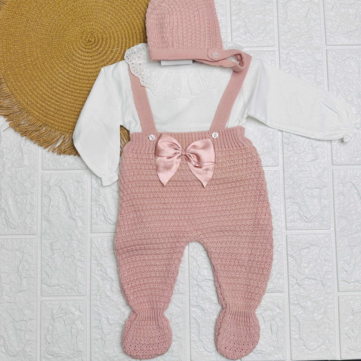 Salopette neonata Rosa antico - Piccole Canaglie - PC21855