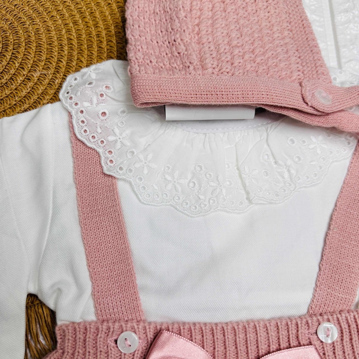 Salopette neonata Rosa antico - Piccole Canaglie - PC21855