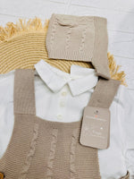 Salopette Pagliaccetto Beige Ng2045 - Piccole Canaglie - PC25857