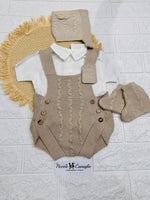 Salopette Pagliaccetto Beige Ng2045 - Piccole Canaglie - PC25857