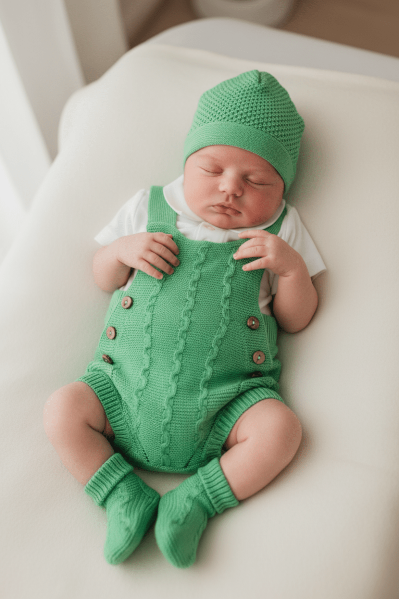 Salopette Pagliaccetto Verde Ng2045 - Piccole Canaglie - PC25851