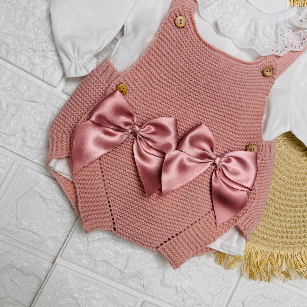 Saloppetta 2 fiocchi Rosa Antico - Piccole Canaglie - PC22964