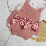 Saloppetta 2 fiocchi Rosa Antico - Piccole Canaglie - PC22964