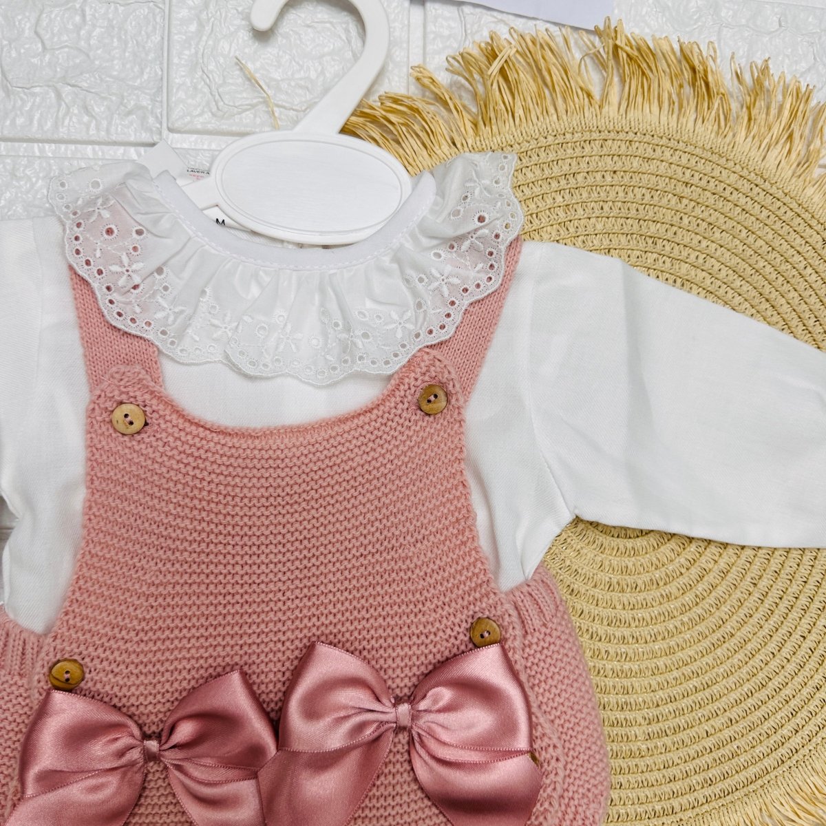 Saloppetta 2 fiocchi Rosa Antico - Piccole Canaglie - PC22964