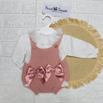 Saloppetta 2 fiocchi Rosa Antico - Piccole Canaglie - PC22964