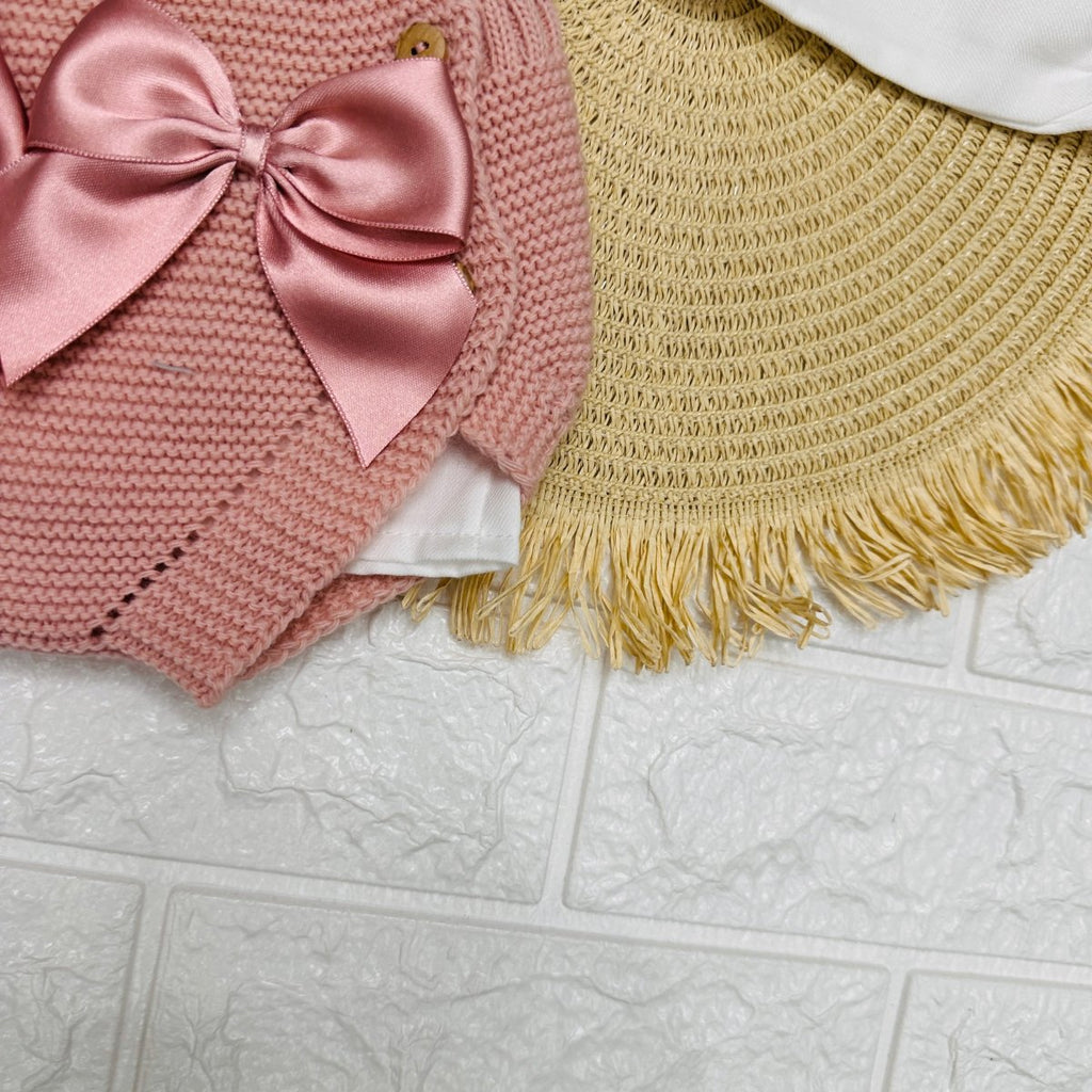 Saloppetta 2 fiocchi Rosa Antico - Piccole Canaglie - PC22964