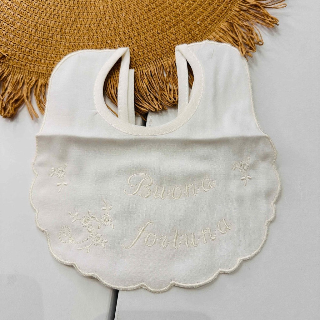 Set camicina e bavetta della fortuna panna - Piccole Canaglie - PC20650