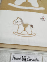 Set completo carrozzina ciniglia Cavallino Begie 35412 - Piccole Canaglie - PC24019