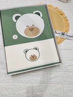 Set completo carrozzina cotone orso verde 35104 - Piccole Canaglie - PC26402