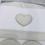 Set completo carrozzina cuore tortora - Piccole Canaglie - PC22308