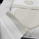 Set completo carrozzina cuore tortora - Piccole Canaglie - PC22308