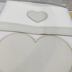 Set completo carrozzina cuore tortora - Piccole Canaglie - PC22308