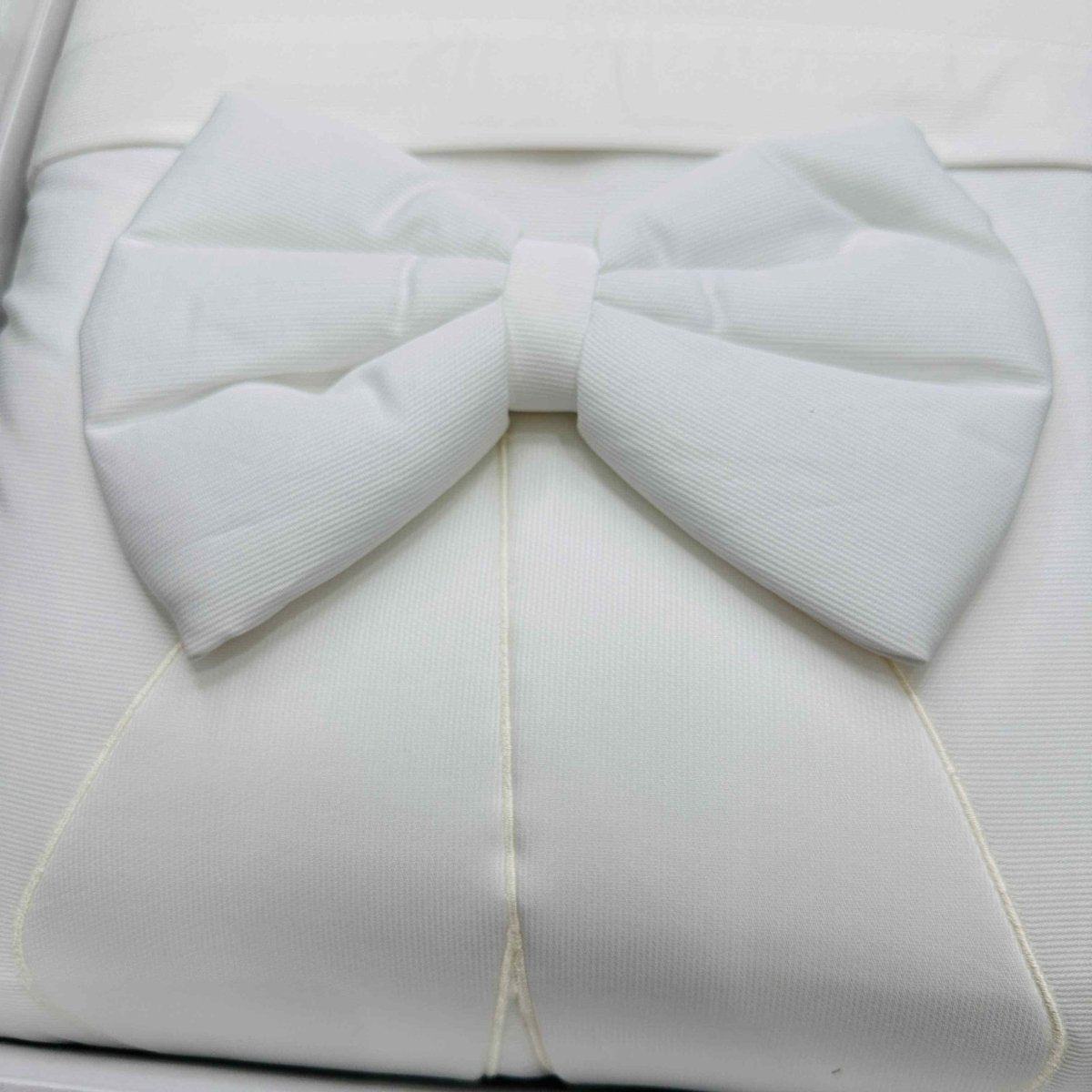 Set completo carrozzina fiocco bianco - Piccole Canaglie - PC20652