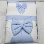 Set completo carrozzina fiocco Celeste - Piccole Canaglie - PC20654