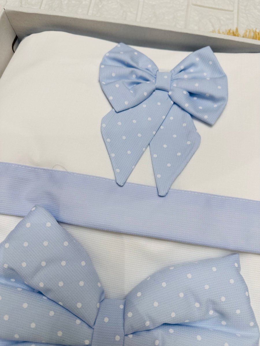 Set Completo Carrozzina fiocco celeste pois SSCS028104 - Piccole Canaglie - PC23292