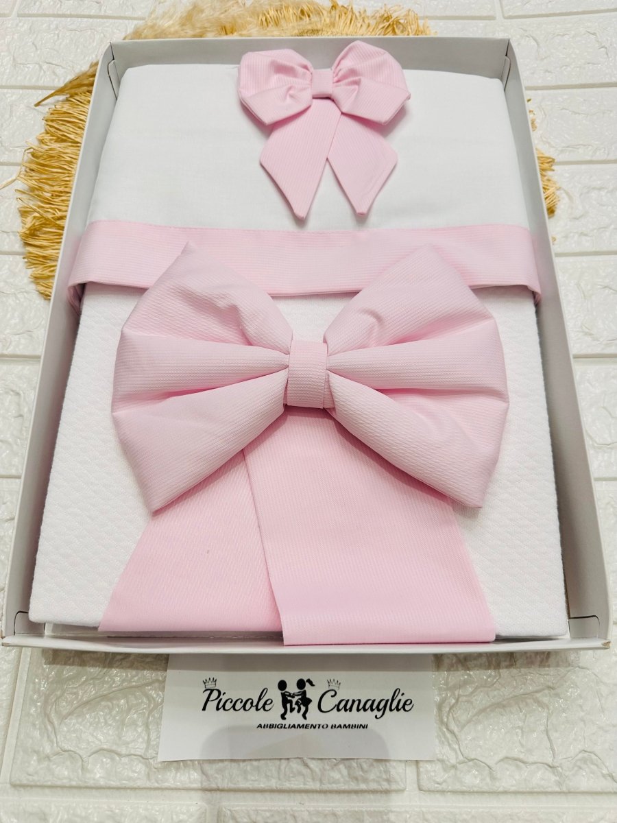 Set Completo Carrozzina fiocco rosa Scr027104 - Piccole Canaglie - PC26429