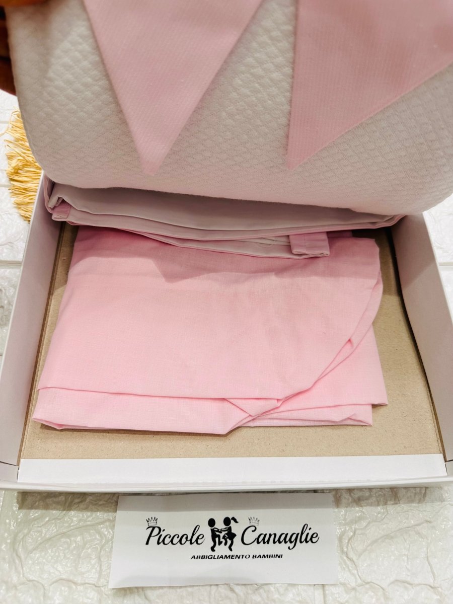 Set Completo Carrozzina fiocco rosa Scr027104 - Piccole Canaglie - PC26429