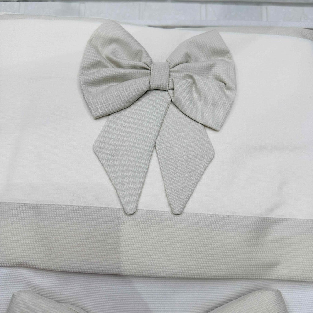 Set completo carrozzina Fiocco Tortora - Piccole Canaglie - PC20657