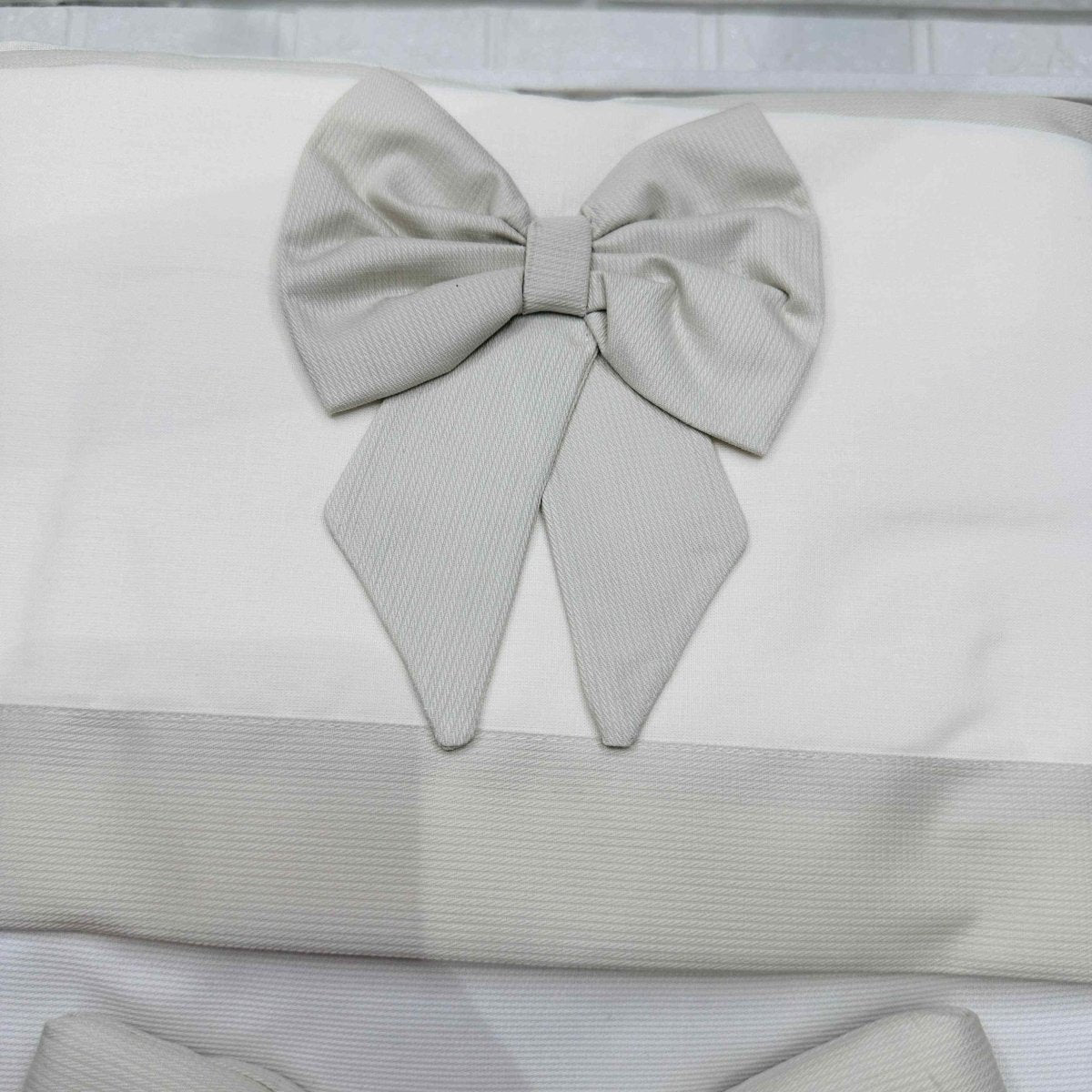 Set completo carrozzina Fiocco Tortora - Piccole Canaglie - PC20657