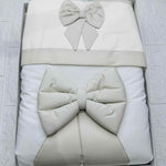 Set completo carrozzina Fiocco Tortora - Piccole Canaglie - PC20657