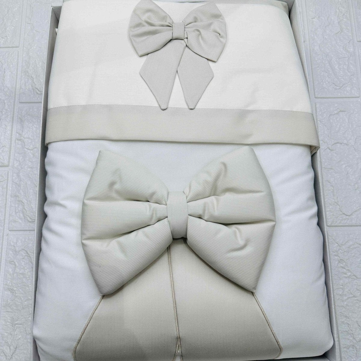 Set completo carrozzina Fiocco Tortora - Piccole Canaglie - PC20657