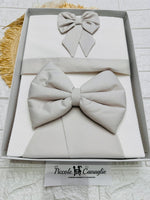 Set Completo Carrozzina fiocco Tortora Scr027104 - Piccole Canaglie - PC26427