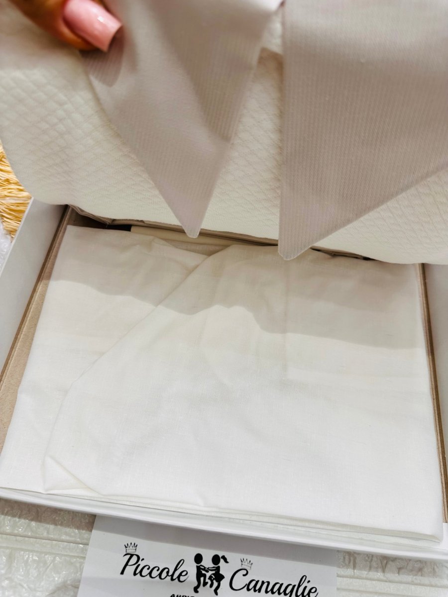 Set Completo Carrozzina fiocco Tortora Scr027104 - Piccole Canaglie - PC26427