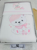 Set Completo Carrozzina Orso Birichino Rosa Sscs028179 - Piccole Canaglie - PC30017