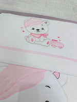 Set Completo Carrozzina Orso Birichino Rosa Sscs028179 - Piccole Canaglie - PC30017