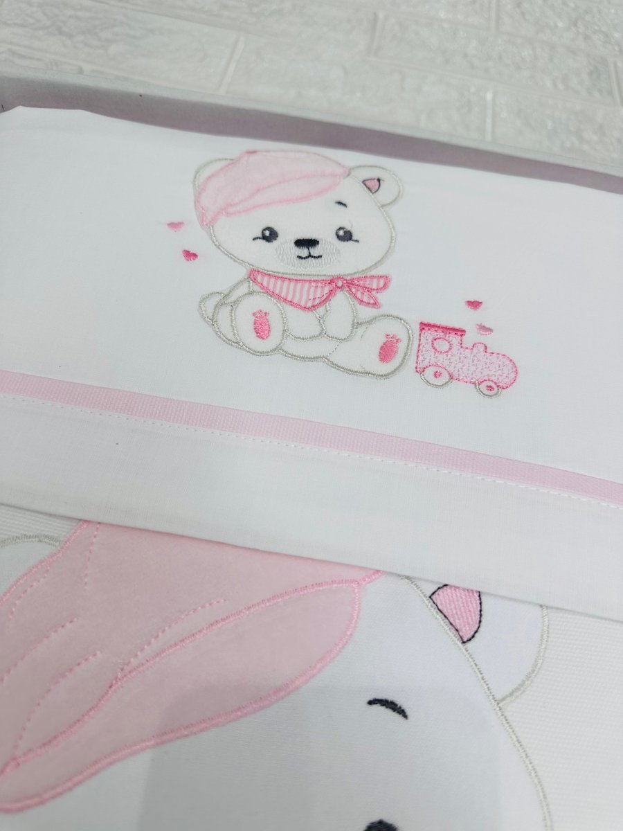 Set Completo Carrozzina Orso Birichino Rosa Sscs028179 - Piccole Canaglie - PC30017