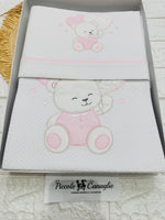 Set Completo Carrozzina Orso cuori rosa Scr027171 - Piccole Canaglie - PC26423