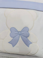 Set Completo Carrozzina orso Fiocco bienco/celeste SSCS028166 - Piccole Canaglie - PC23291