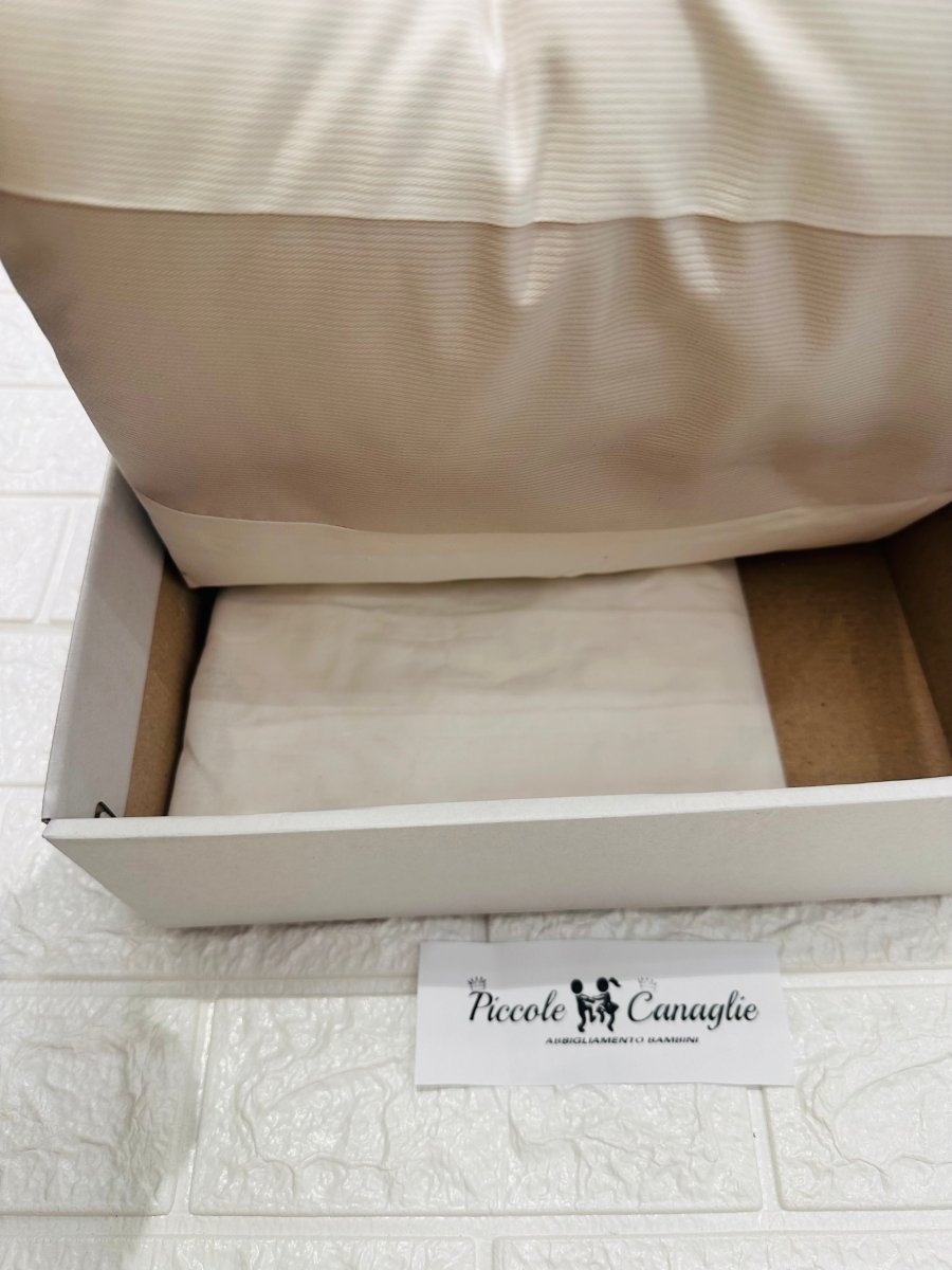 Set completo carrozzina orso fiocco sscs028166 tortora - Piccole Canaglie - PC26445