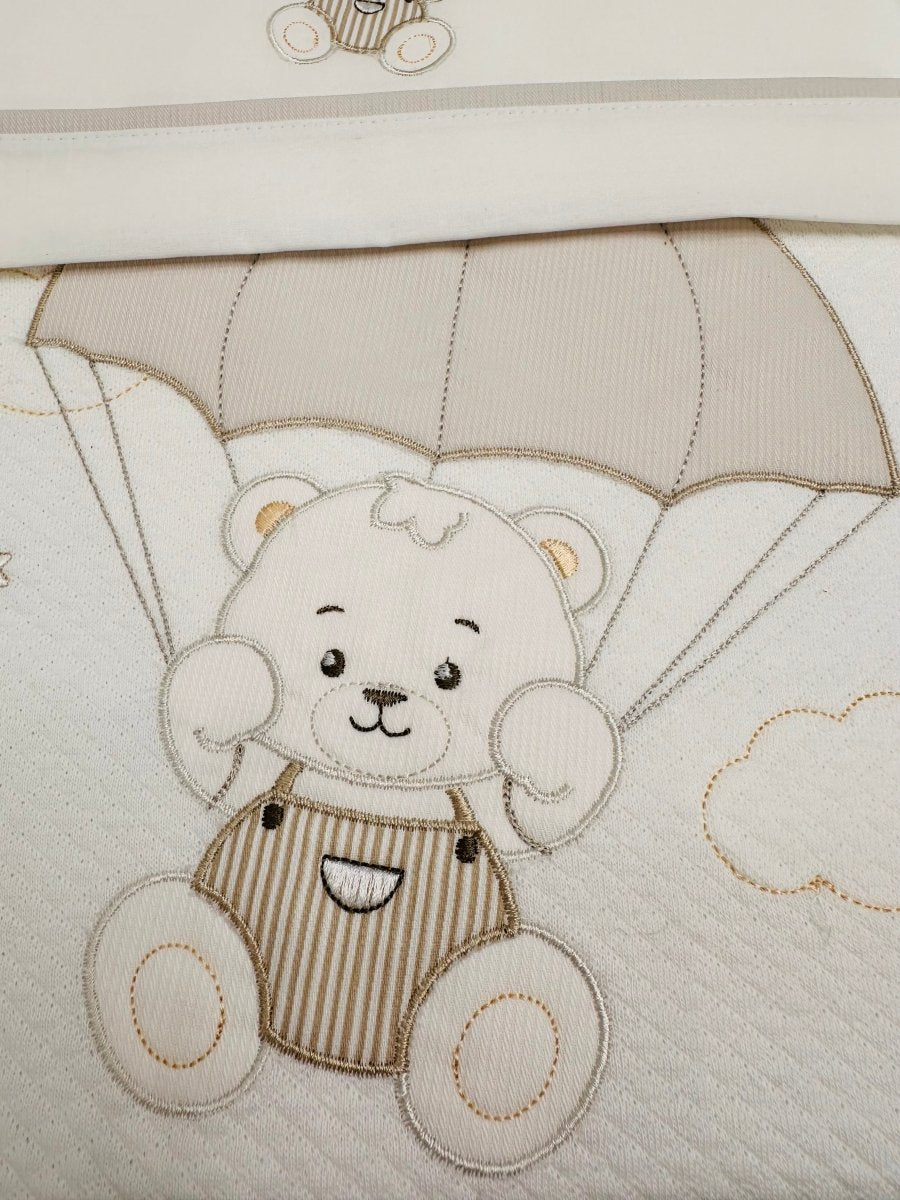 Set Completo Carrozzina Orso Paracadute Beige Slr032175 - Piccole Canaglie - PC25876