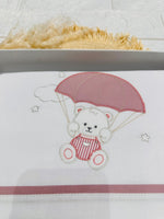 Set Completo Carrozzina Orso Paracadute rosa antico Scr027175 - Piccole Canaglie - PC26430