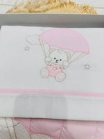 Set Completo Carrozzina Orso Paracadute rosa Scr027175 - Piccole Canaglie - PC26420