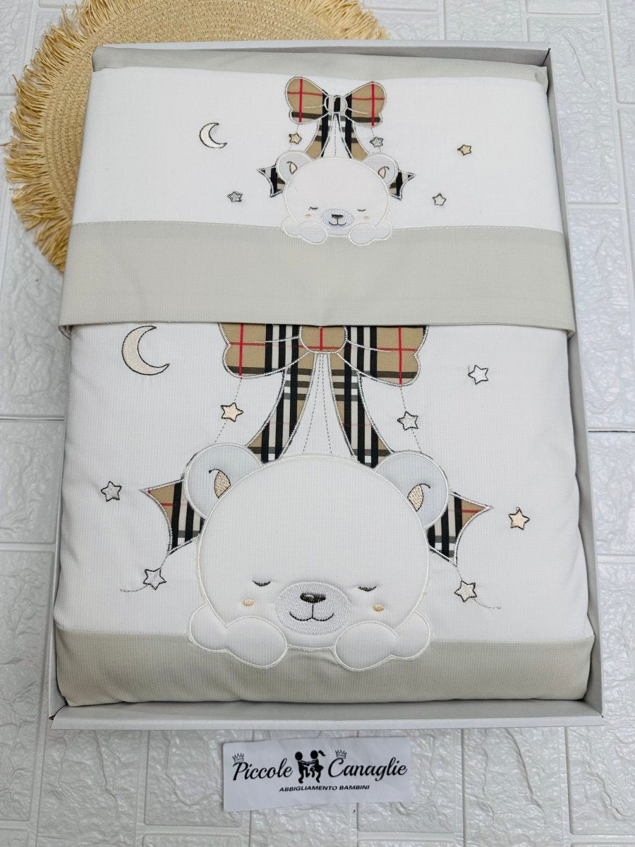 Set completo Carrozzina Orso Sopra Fiocco Barbery SSCS028163 - Piccole Canaglie - PC24001