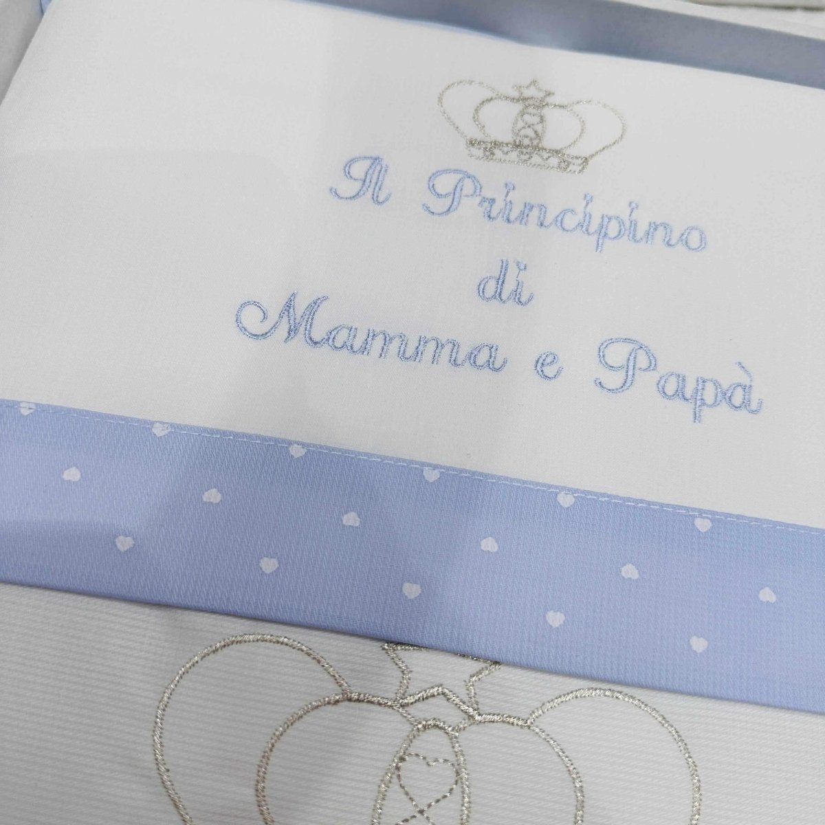 Set completo carrozzina principino Bianco - Piccole Canaglie - PC21912