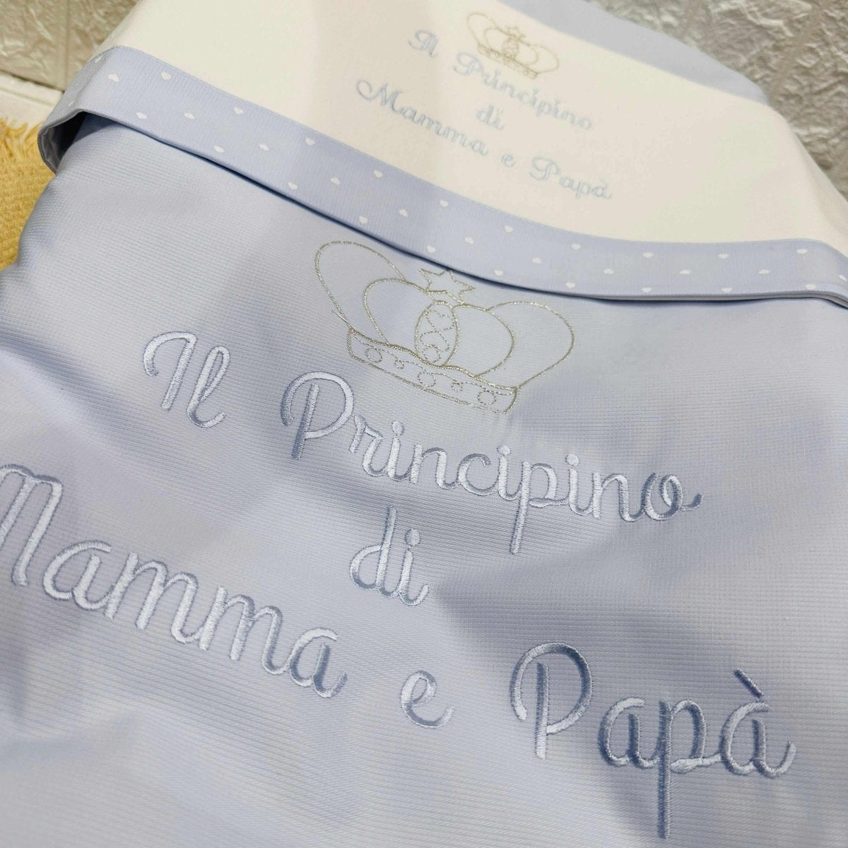 Set Completo carrozzina Principino Celeste - Piccole Canaglie - PC21913