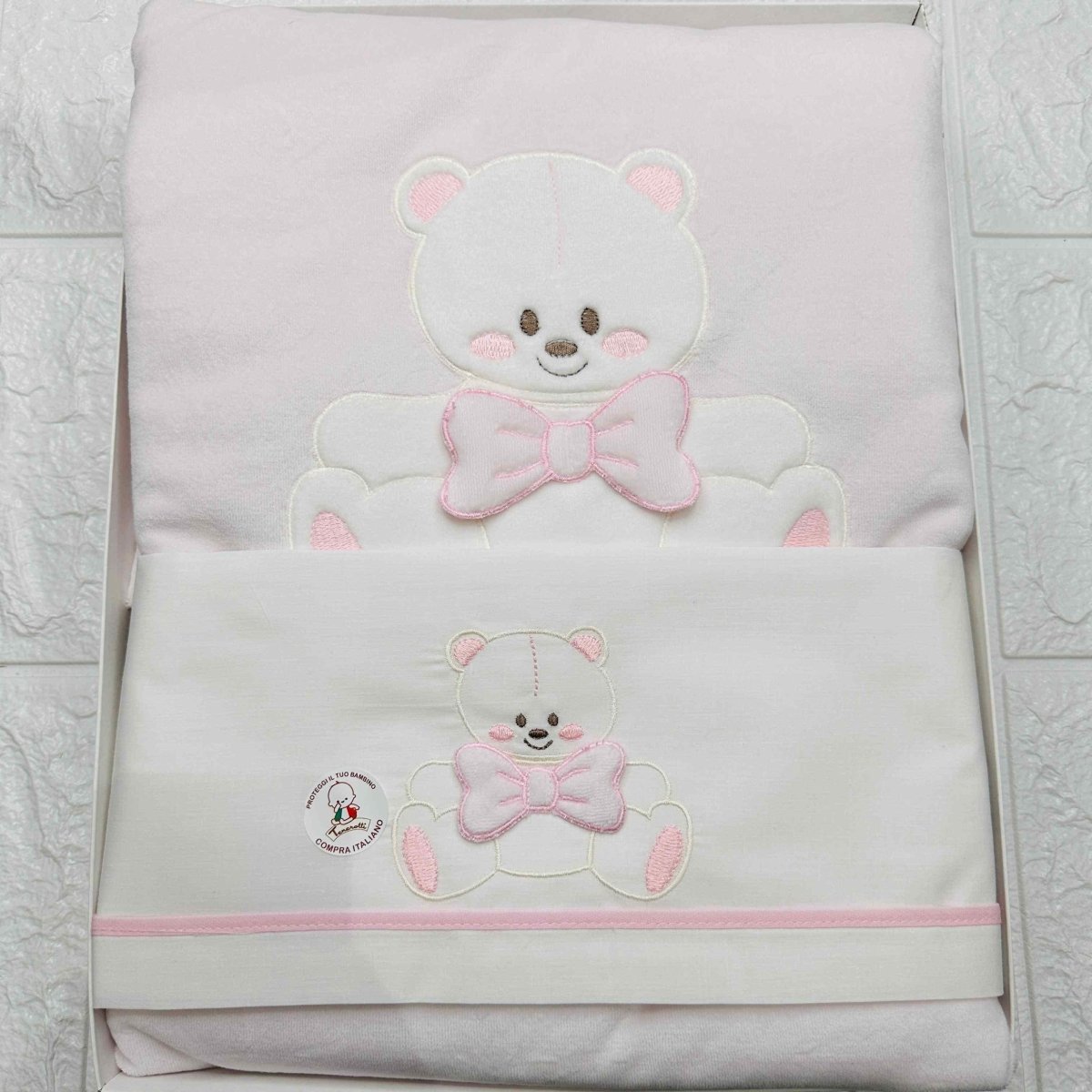 Set completo ciniglia Orso fiocco rosa 35411 - Piccole Canaglie - PC20673